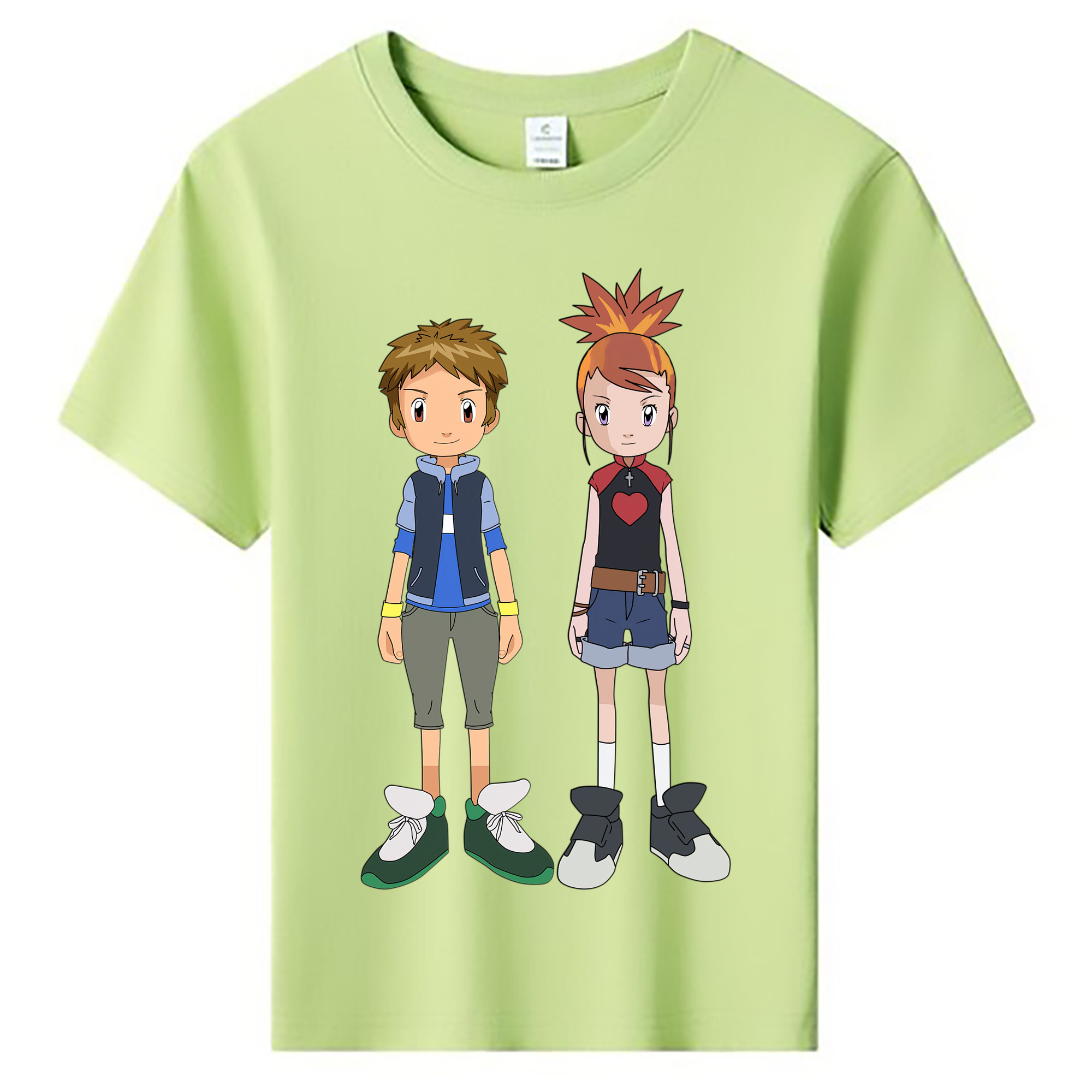 （画像用） Digimon デジタルモンスター/デジモン 綿100％キッズTシャツ（フロントプリント）